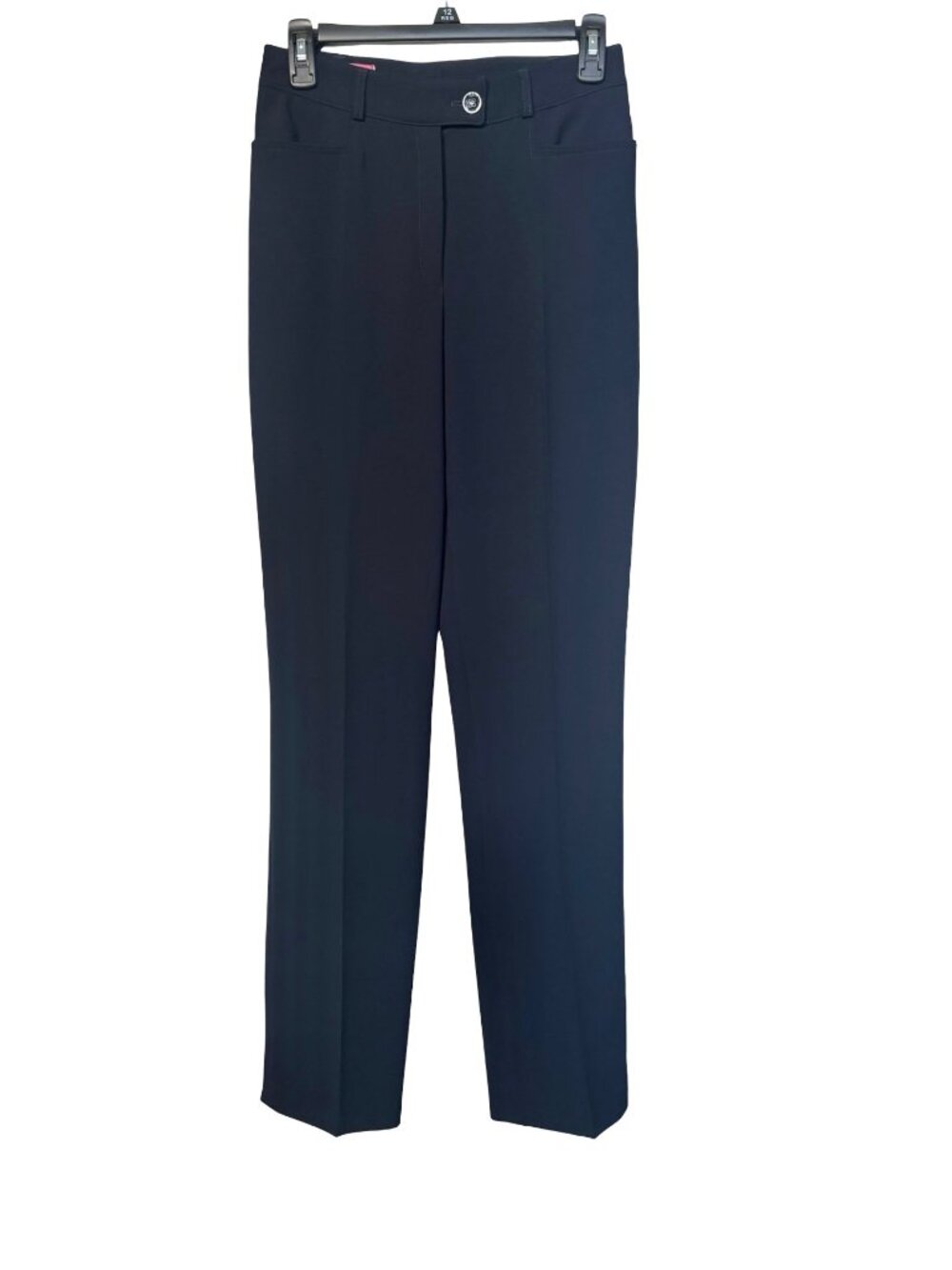 Basler Straight Leg Career Pants Approx Sz 4 w 34" Inseam Dark Blue Trouser New